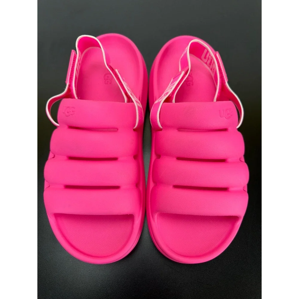 Ugg Pink Sport Yeah Sandal Slingback Size 11 Vibrant Summer Water Resistant